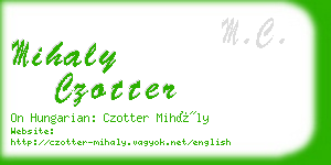 mihaly czotter business card